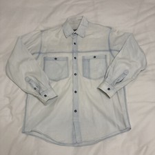 Vintage Calvin Kleins Blue Jean Cotton Denim Button Down Shirt