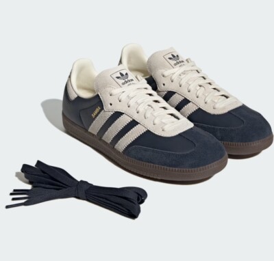 New Adidas Samba OG Shoes - Dust Ink/ Cream White (JI3217)