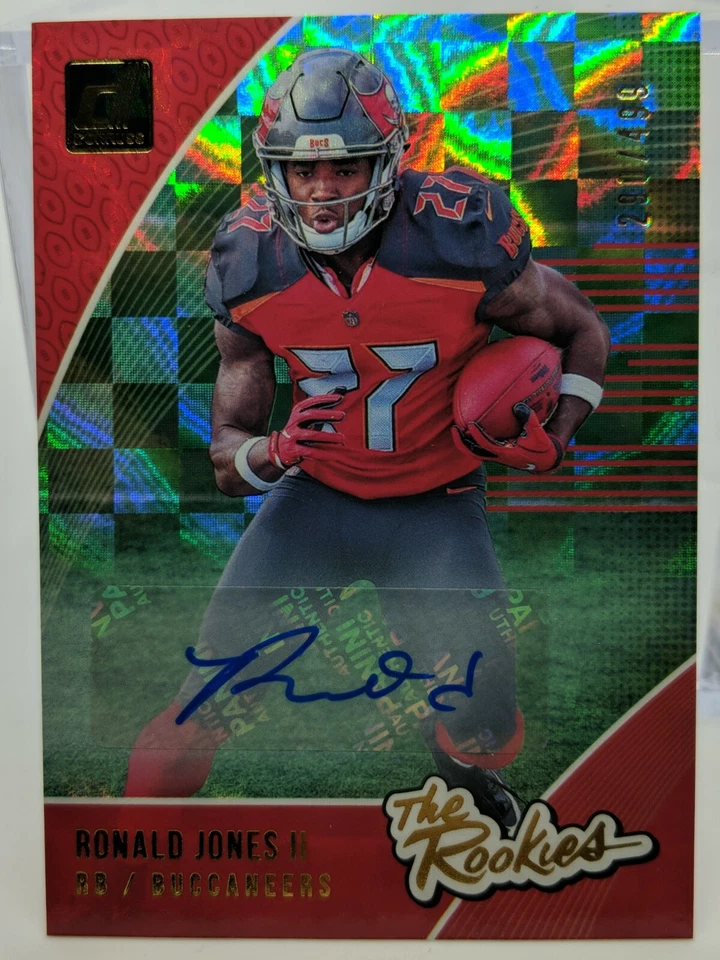 2018 Donruss The Rookies Ronald Jones II Rookie RC AUTO 290/499 Tampa Bay Bucs  - Image 2 of 4