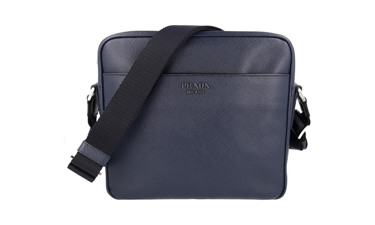 PRADA Saffiano Leather Crossbody Messenger-Bag - Model