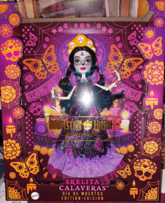 Mattel Monster High Howliday Dia De Muertos Skelita Calaveras Doll MIB