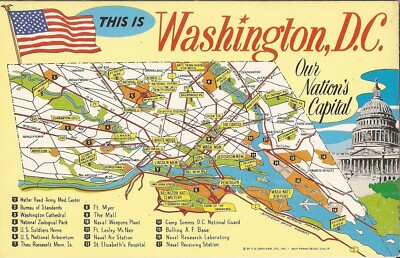 MAP - WASHINGTON, D.C.  - Tourist Map