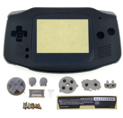 JCD Plastic Housing Shell Case Cover For GBA Console Shell W/ Button Kit