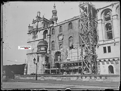 Château Saint-Germain-en-Laye, Glass Photo Plate, Black & White Negative 9x12 Cm