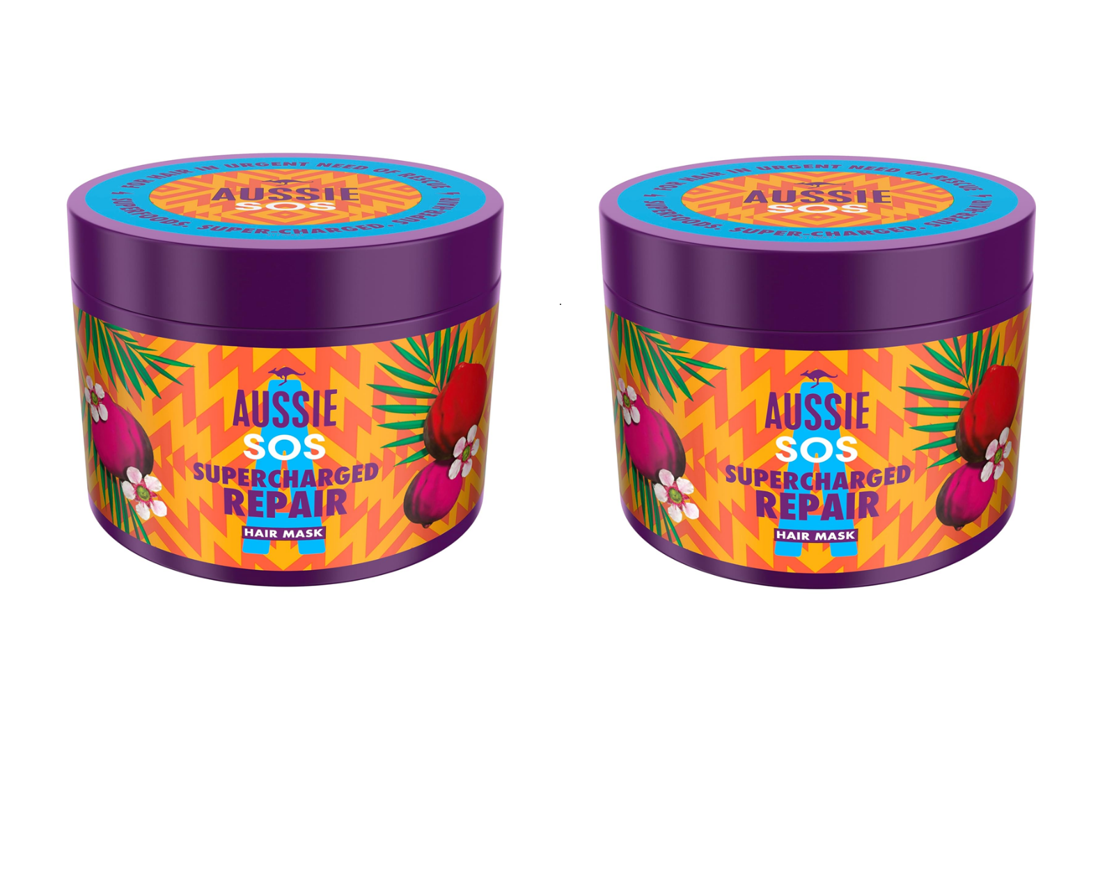2x Aussie SOS Supercharged Repair Hair Mask 450ml for Dry and Damaged Hair - Image 5