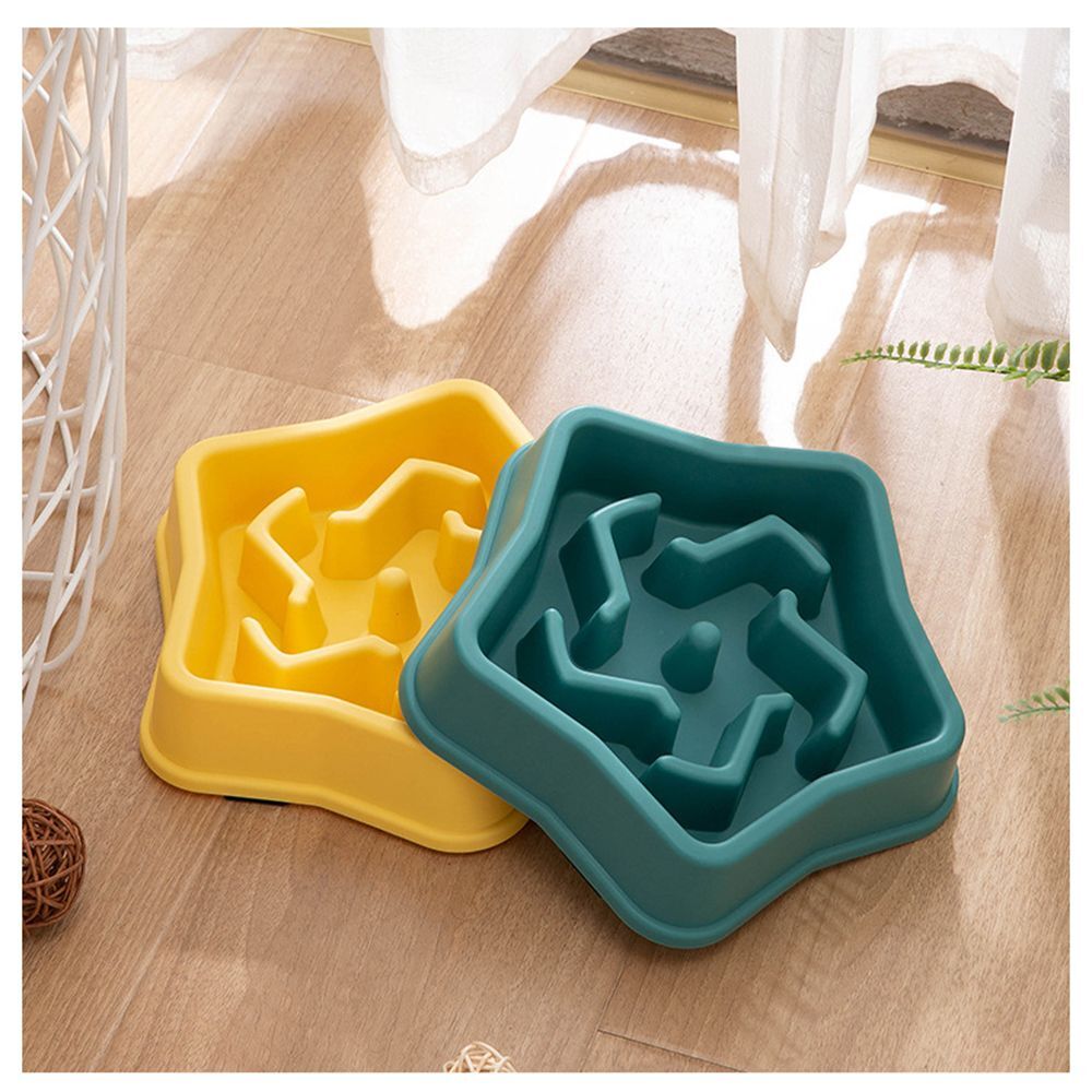 Single Bowl Puzzle Slow Feeder Treat Dispensing Pet Slow Food Bowl Cat