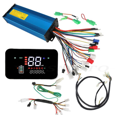 36V-84V Brushless Controller Display Speedometer Wiring Harness for Scooter Cart