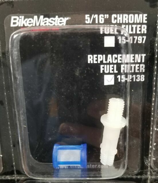 Bikemaster filter 5/16 chrome fuel filter replacement ELEMENT #15