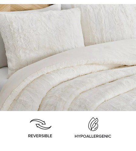 UGG Valor 3-Pc. Comforter Set, Full/Queen - Snow - Picture 7 of 11