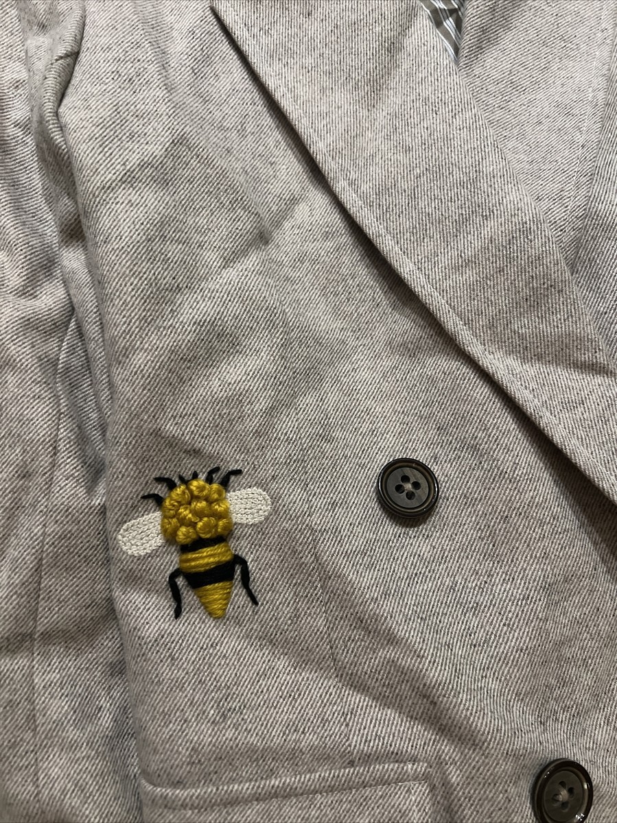Long Trench Coat For Men With Bees Embroideries | eBay