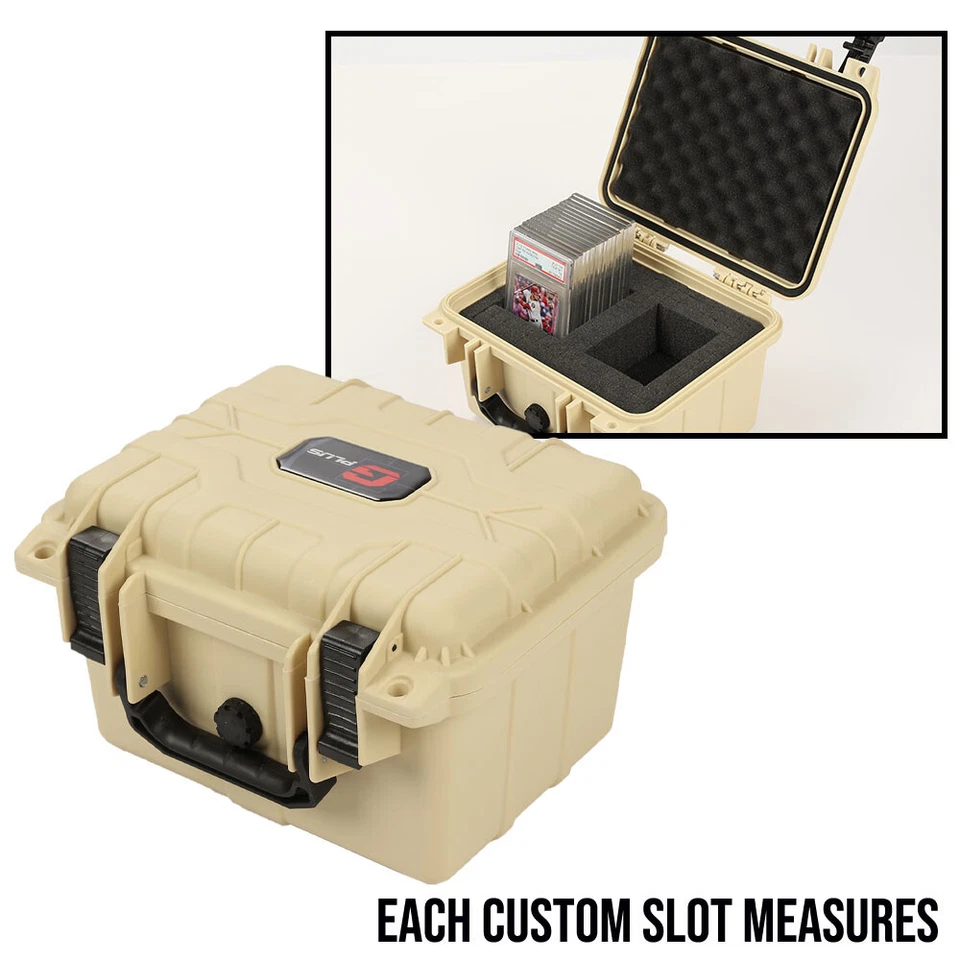 Waterproof Graded Card Storage Box Deep Travel Case Slab Holder&Protector Beige - Image 4 of 4