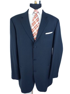 Vintage Hugo Boss Mens Wool Sport Coat Navy Blue Suit ...