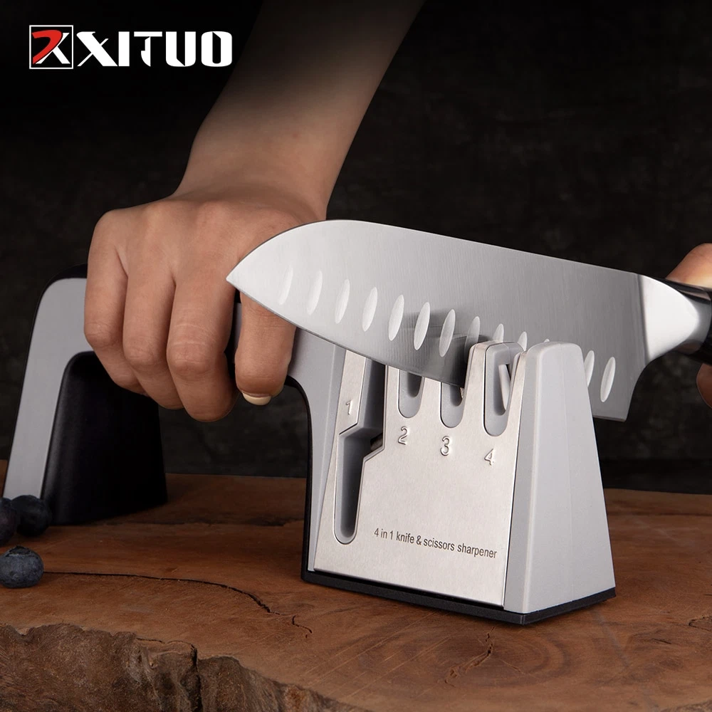 KNIFE SHARPENER Professional Ceramic Tungsten Kitchen Sharpening System Tool