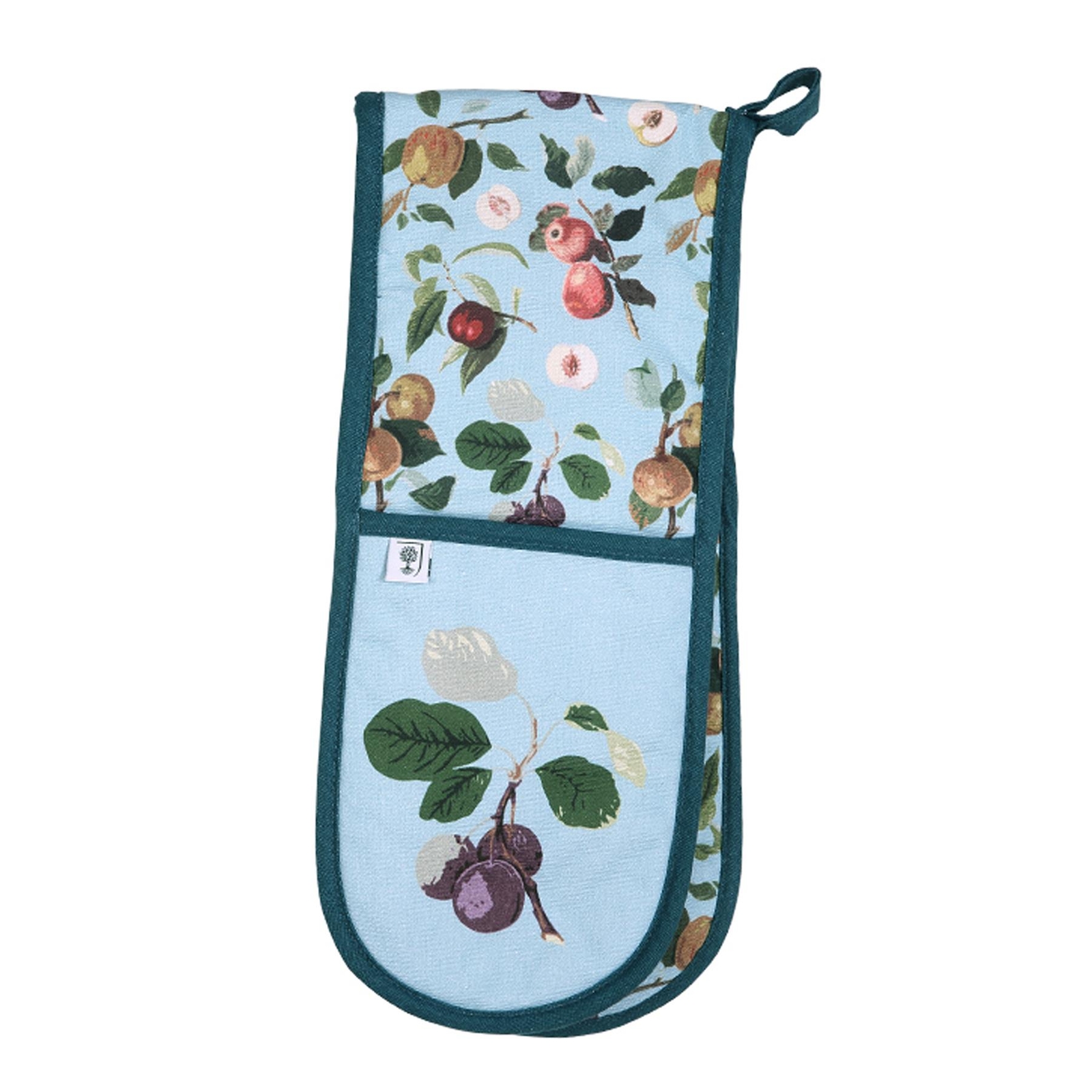 Dexam RHS Hooker Fruits Blue Cotton Double Oven Glove