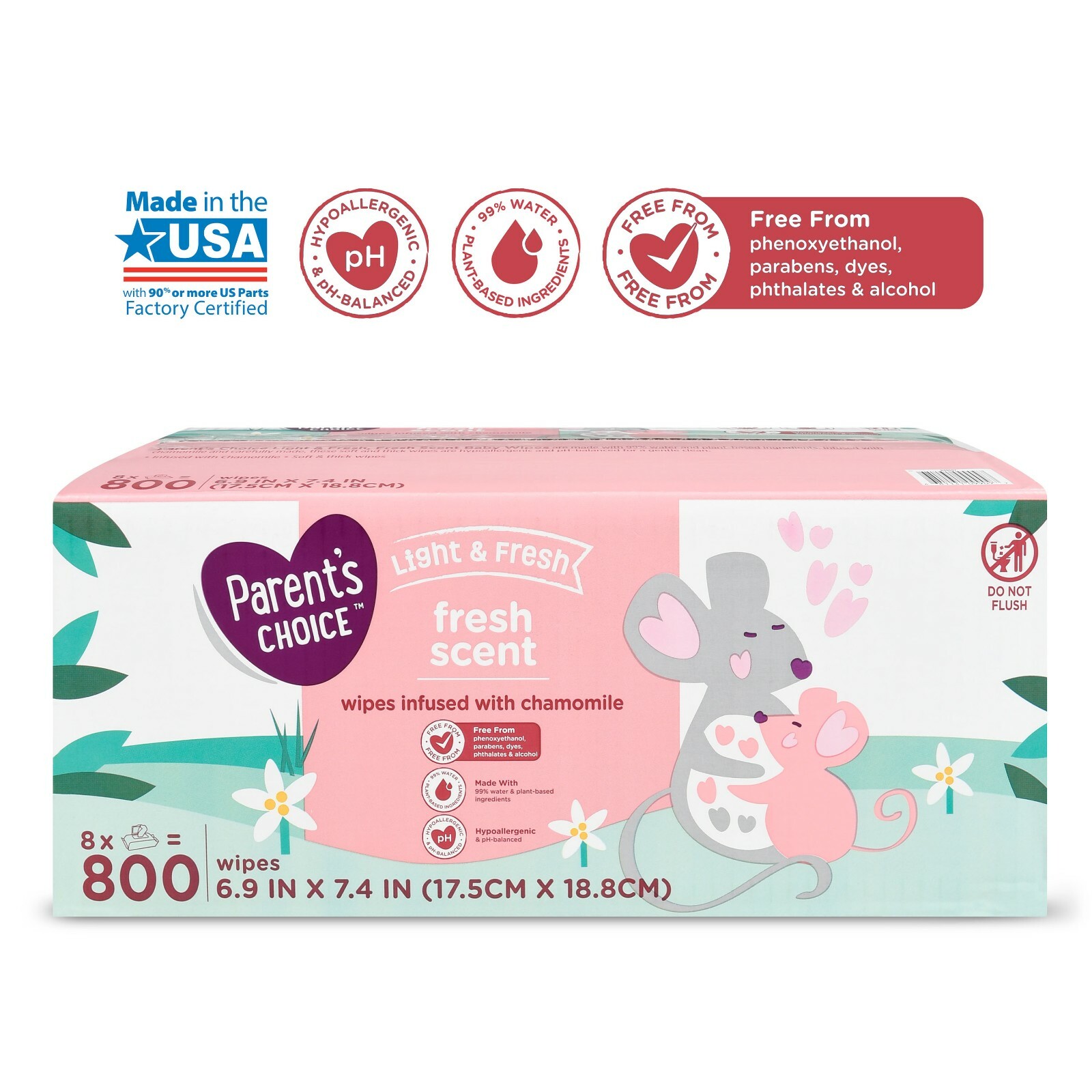 parents choice 800 wipes