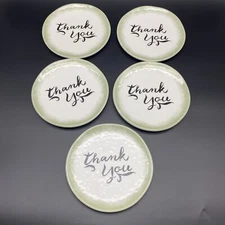Demdaco Decorative Plates "Thank You" Desert Plates Set of 5 