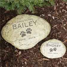 Personalized Pet Memorial Stone Add Name and Dates