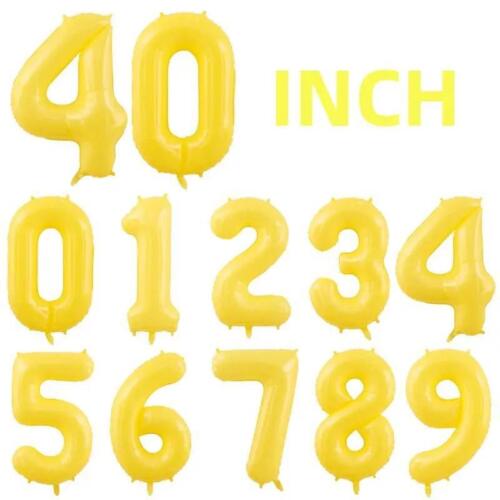 40" Giant Foil Number Self Inflating Balloons Birthday Wedding Baloon Age Party - Picture 33 of 36