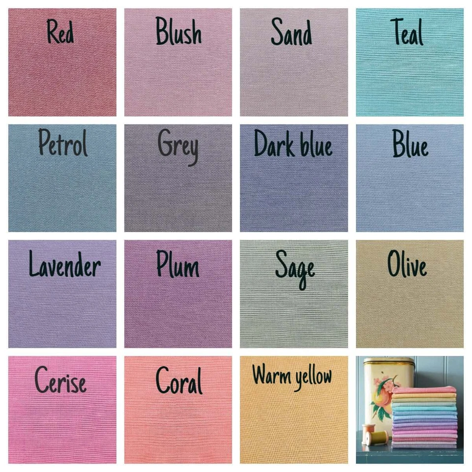 Chambray cotton Tilda fabric by the Fat quarter: various colours. - Image 2 of 4