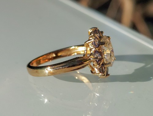 Anillo Estate, Talla 6, Oro 10k, Certificado 3 quilates, Corte, Amatista - Imagen 5 de 17