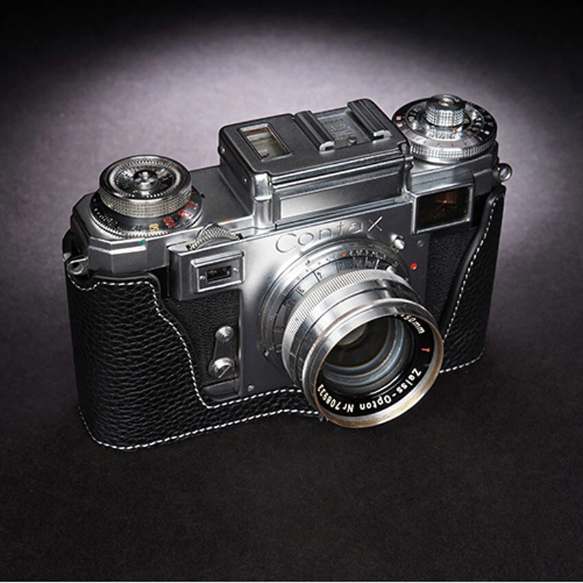 Handmade Genuine Leather Half Camera Case Cover For ZEISS IKON CONTAX iiiA IIA - Image 2 of 4