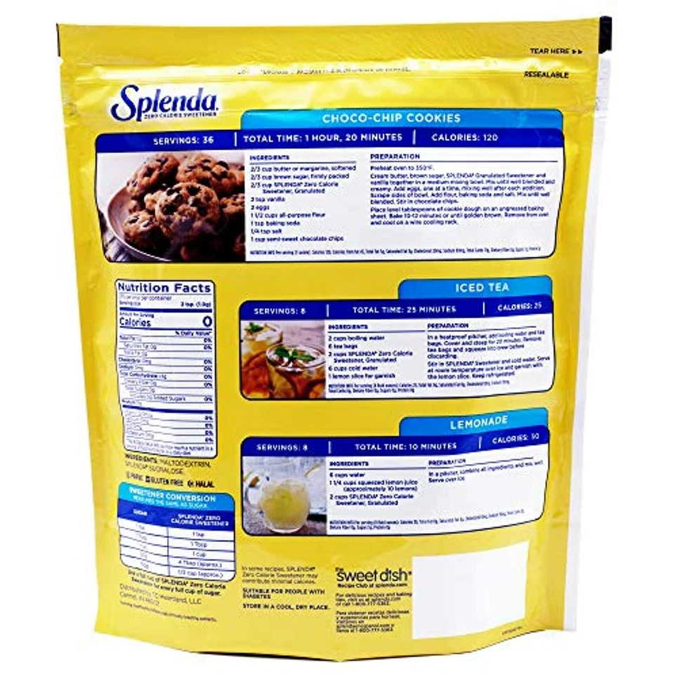 SPLENDA No Calorie Sweetener Granulated Sugar Substitute Resealable Bag 2 PACK - Image 3 of 4