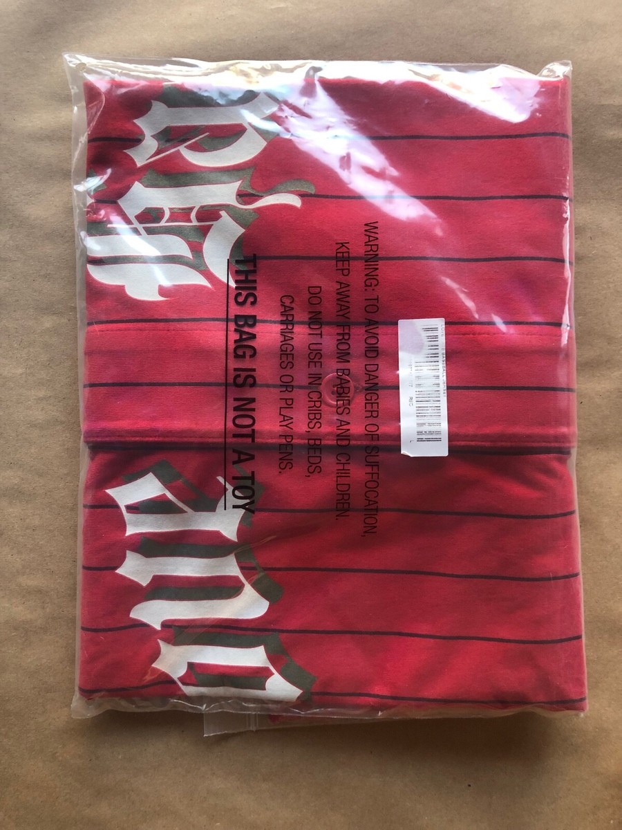 RARE Large 2019 SUPREME LOVE HATE BASEBALL JERSEY DS RED FW19 | eBay