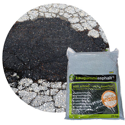 500 kg Kaltasphalt 0-5 mm Kaugummiasphalt Reparaturasphalt Asphalt Kaltmischgut