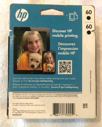HP 60 + 60 schwarze Tinte Doppelpack original versiegelt - Bild 2 von 7