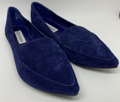 steve madden feather leather loafers