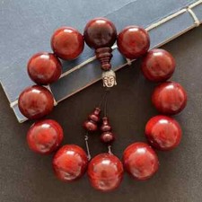 20mm 12pcs Prayer Beads Natural Wood High-density Rosewood Buddha Head Bracelet