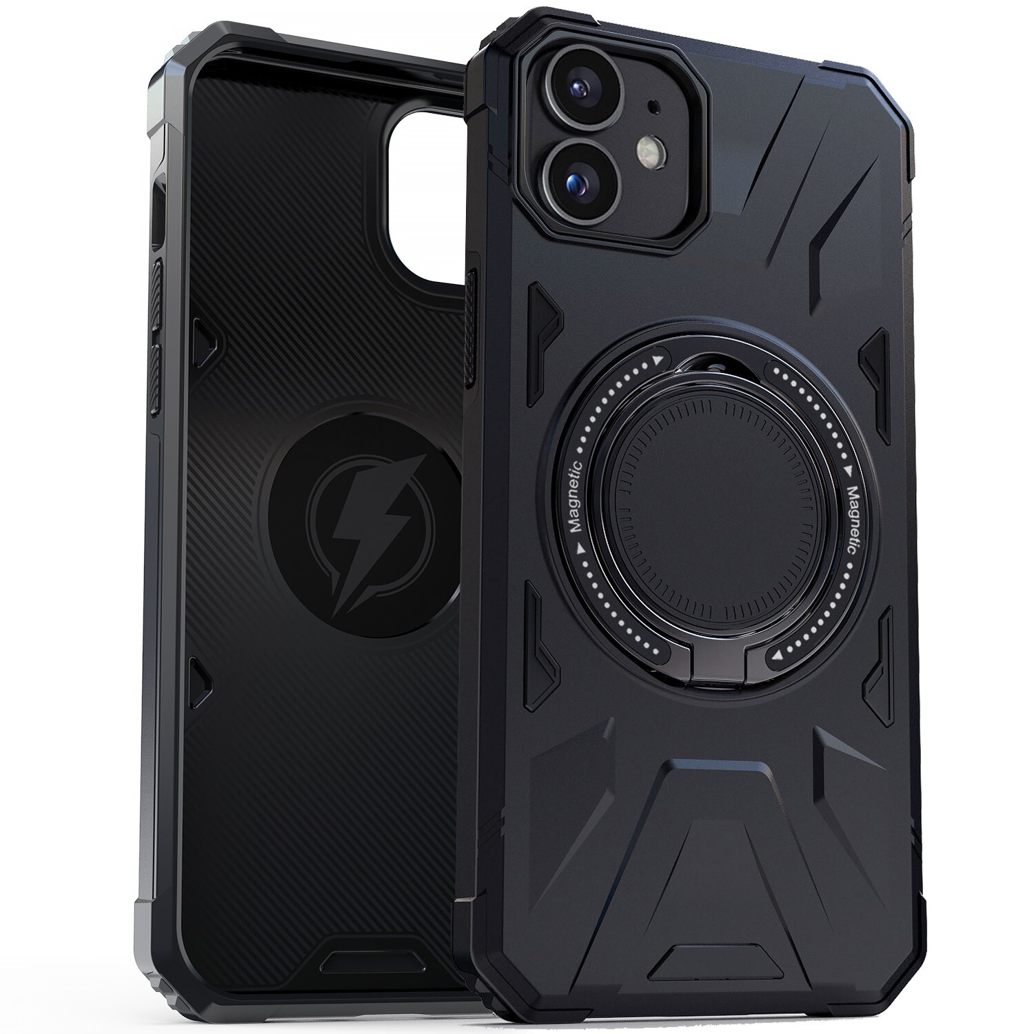 For Apple iPhone 11 Shockproof Ring Kickstand Protective Rugged Phone Case Cover