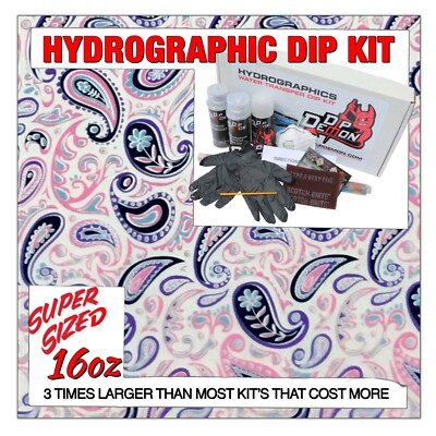 Hydrographic dip kit Pastel Paisley hydro dip dipping 16oz