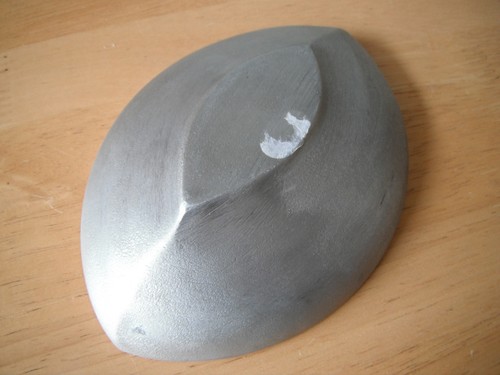 Verzierte und polierte massive Aluminium "Marquis" geformte Schale/Schüssel mit Knocheneinsätzen - Bild 5 von 5