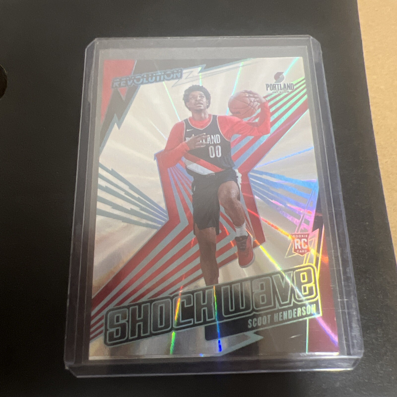 2023-24 Panini Revolution Scoot Henderson Shock Wave #14 Sunburst Rookie RC /75