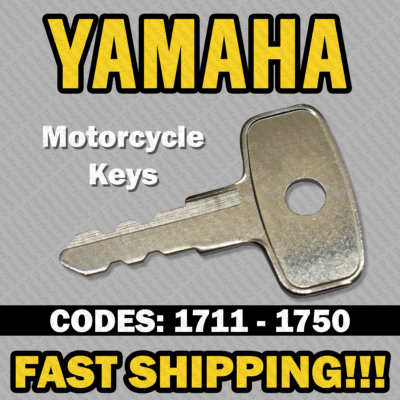 #ad 1970#x27;s Yamaha Motorcycle Replacement Key Cut to Your Code 1711 1750 $9.95