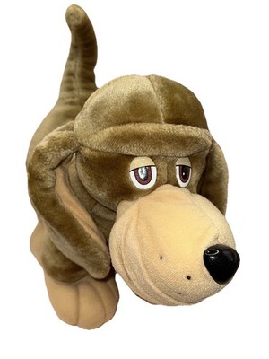 1990 Tonka Pooch Patrol 11  Hound Dog Plush Stuffed Animal Brown Posable Ears