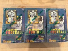Lot Of 3 1995 FLEER NFL FOOTBALL FACTORY SEALED HOBBY BOXES - Case Fresh