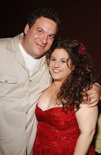 Actor Jeff Garlin poses with Marissa Jaret Winokur at the Hairspra- Old Photo