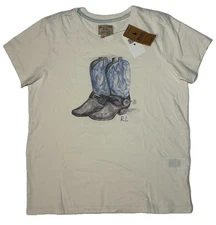 NWT Polo Ralph Lauren T Shirt Top Cowboy Cowgirl Boots Graphic Tee Women’s M New