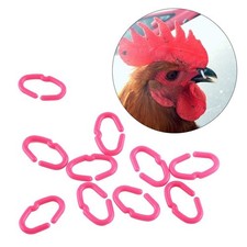 50 Pcs Chicken Beak Clasps Cock Snap Rings Anti pecking Poultry Feather Tool