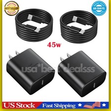 2x Original Carga Rapida Tipo C 45W Cargador Para Samsung Galaxy S24/Plus/Ultra