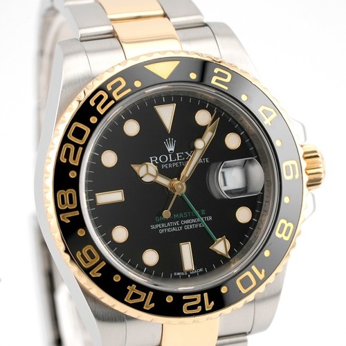 ROLEX GMT Master-II 116713LN garanzia bicolore 2011 scatola/carta - Foto 9 di 24