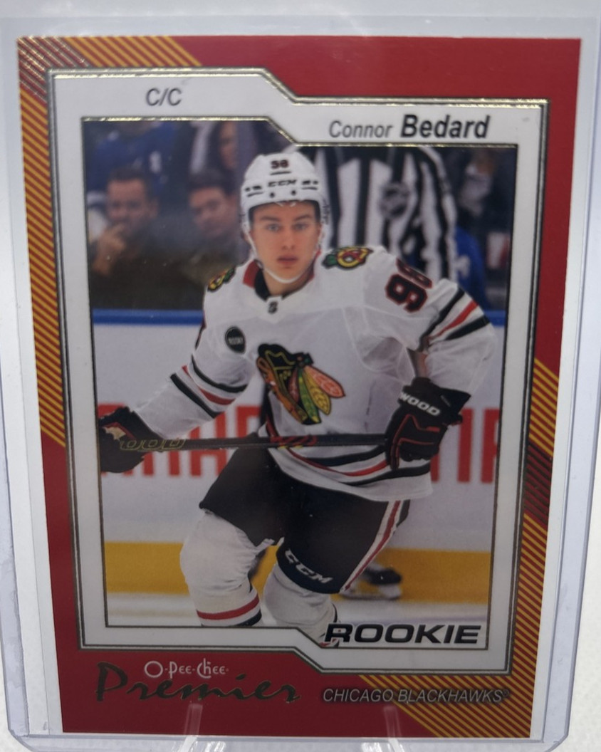 2023-24 O-Pee-Chee - Connor Bedard #P-91 Rookie Premier (RC) Chicago Blackhawks