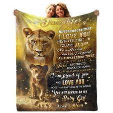 60x80 Inch Daughter Blanket From Mom Super Soft Flannel Throw Mother's Day