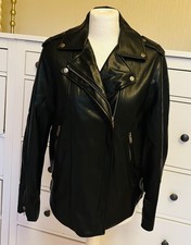 Zara Biker Jacke in Lederoptik schwarz Gr. 164