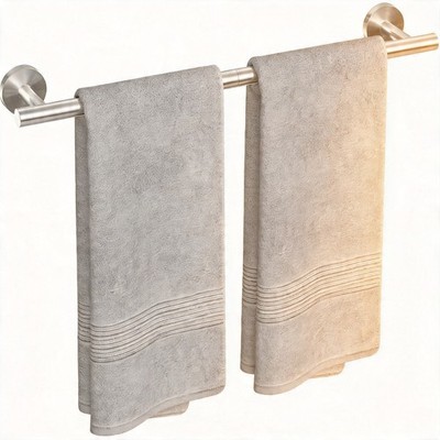 USHOWER 24'' Brushed Nickel Towel Bar SUS304 Stainless Steel Wall Mounted Rack #
