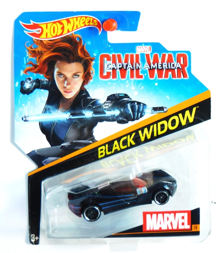 Hot Wheels "Black Widow" (2) Character Cars/Combat Medic/16 Angels & '87 Buick . - Image 3 of 4