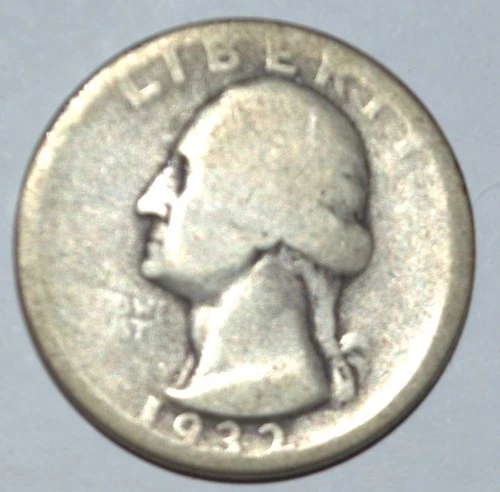 1932-S Silver Washington Quarter - Very Good Condition