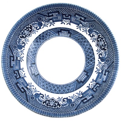 Blue Willow Georgian Tee Untertasse rund 14 cm spülmaschinenfest aus Churchill China